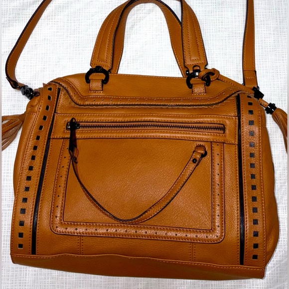 Aimee Kestenberg April Vintage Y2K New Tan Brown Leather Shoulder cross bag - Picture 2 of 10